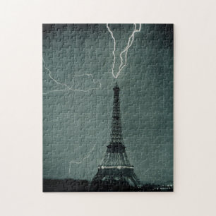 Blitzschlag auf den Eiffelturm Puzzle