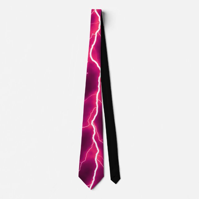 Blitzschlag - Deep Pink Neck Tie Krawatte (Vorderseite)