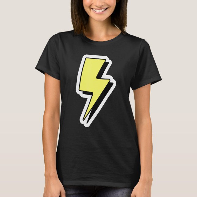 Blitzschlag Donnerwetter Blitzbol T-Shirt (Vorderseite)