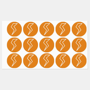 Blitzschlag Etiketten