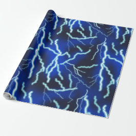 Blitzschlag-Strom-Gewitter-Nacht-Himmel Geschenkpapier