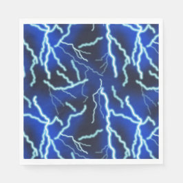 Blitzschlag-Strom-Gewitter-Nacht-Himmel Serviette