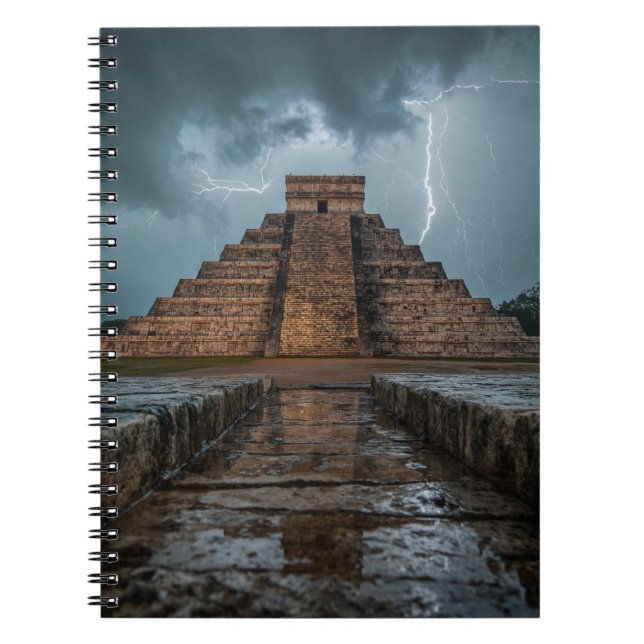 Blitzschläge Chichen Itza Notebook Notizblock (Vorderseite)