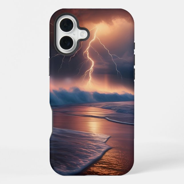 Blitzschlagstrand zwei iPhone hülle (Rückseite)