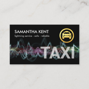 Blitzschneller Taxifahrerdienst Visitenkarte