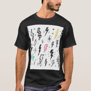 Blitzschrauben, handgezeichnet Doodle-Set. T-Shirt