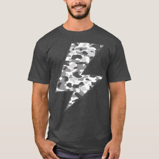 Blitzschwarze Camouflage Grafisches T-Shirt Gray C