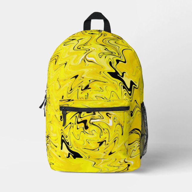 Blitzwirbelkunst Bedruckter Rucksack (Vorderseite)
