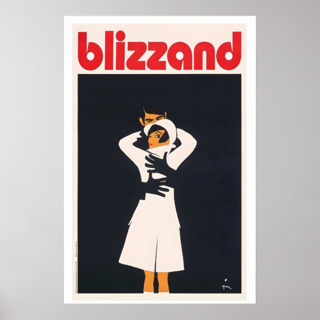 Blizzand Embrace Vintage Werbeplakat Poster (Vorne)