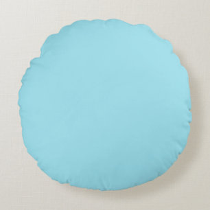 Blizzard Blau Einfarbige Farbe Rundes Kissen