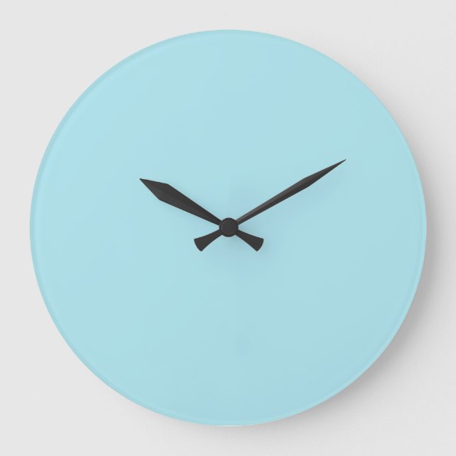 Blizzard Blau (feste Farbe) Große Wanduhr (Vorderseite)