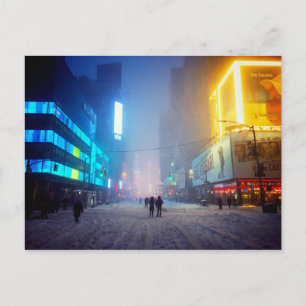 Blizzard in Times Square Postkarte