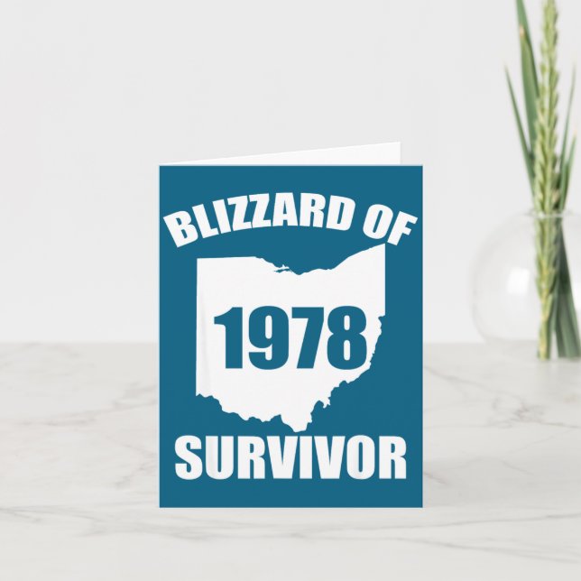 Blizzard Of 1978 Survivor Funny Ohio Winter Snowst Karte (Vorderseite)