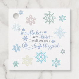 Blizzard of Snowflake Kisses Holiday Gift Tags Geschenkanhänger