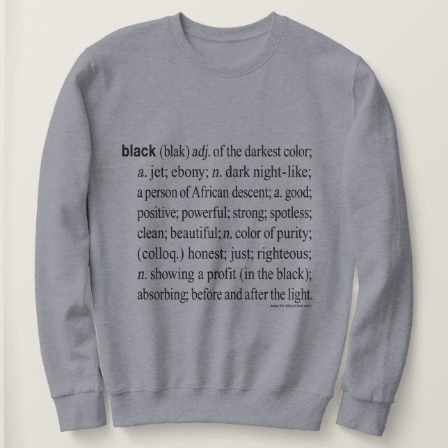BLK DEF: Damengraues Sweatshirt (Design vorne)