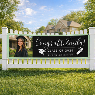 BLK & GREEN 2026 | Graduation Banner with Photo