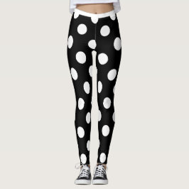 Blk Polka Leggings