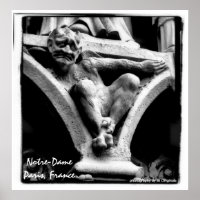 blk whgargoyle poster Notre-Dame Paris, Frankreich