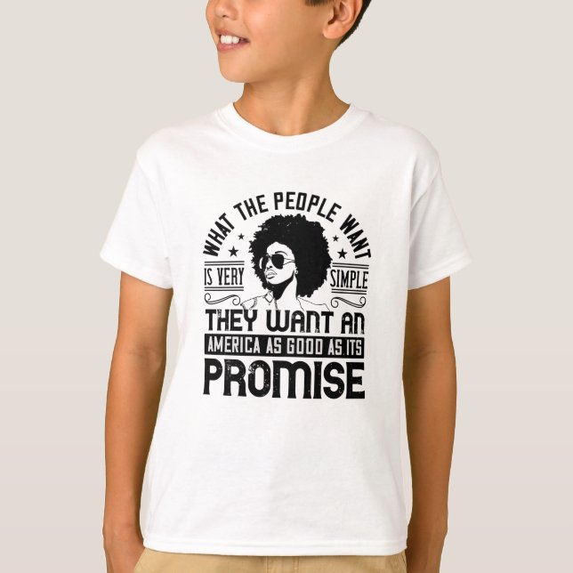 BLM - Amerika so gut wie sein Versprechen T-Shirt (Vorderseite)