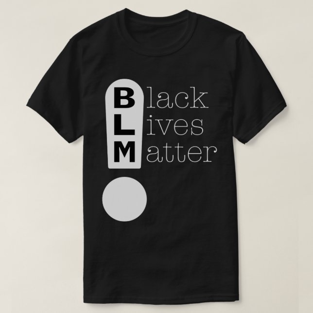 BLM Ausrufezeichen Schwarzes Leben Matter Light T-Shirt (Design vorne)