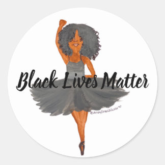 BLM Ballerina Round Sticker