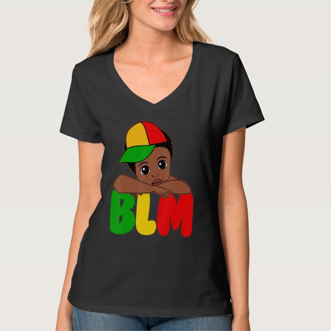 BLM Black King Black History Melanin African Black T-Shirt (Vorderseite)