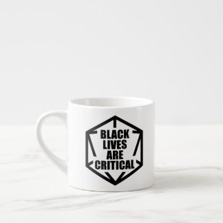 BLM Black Lives sind kritisch [B&W] Espressotasse