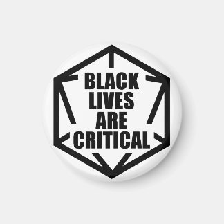 BLM Black Lives sind kritisch [B&W] Magnet