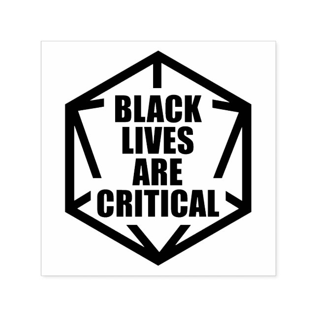 BLM Black Lives sind kritisch [B&W] Permastempel (Design)