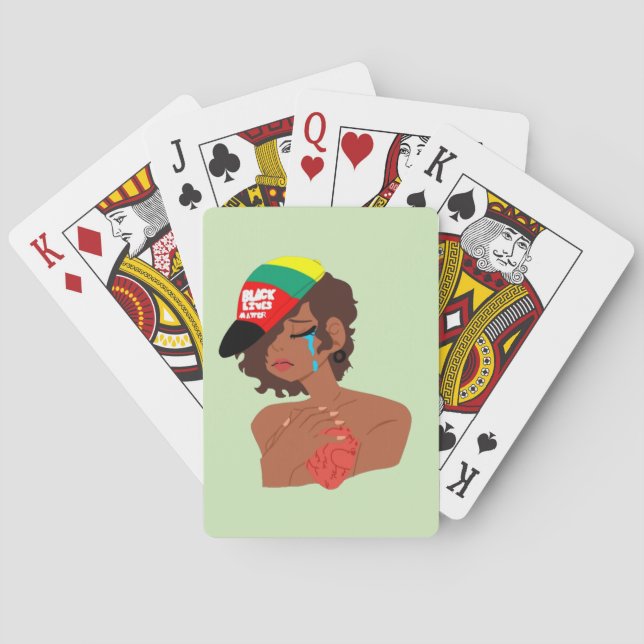 BLM Black Woman's Tears Classic Playing Cards Spielkarten (Rückseite)