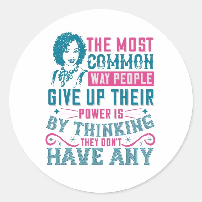 BLM - Gib den Power nicht auf Runder Aufkleber (Vorderseite)