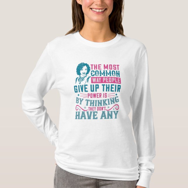 BLM - Gib den Power nicht auf T-Shirt (Vorderseite)
