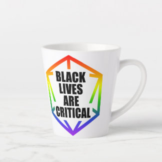 BLM Schwarze Leben sind kritisch [LGBTQ+] Milchtasse