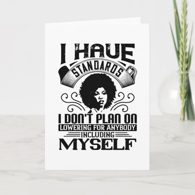 BLM - Verringern Sie nie Ihre Standards Karte (Vorderseite)