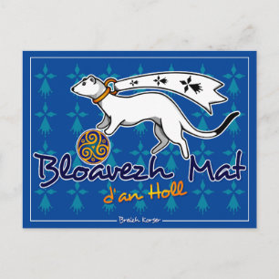 Bloavezh mat d'an holl (Bonne année à tous) Postkarte