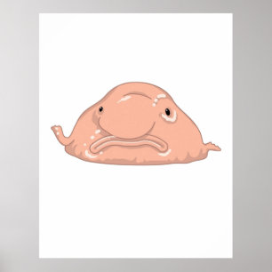 Blob Fish Funny Face Fish Poster