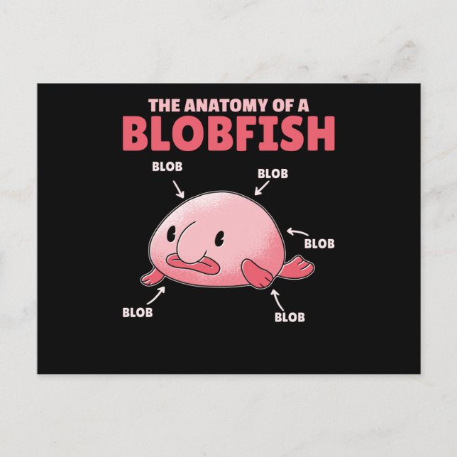 Blobfish-Anatomie Postkarte (Vorderseite)