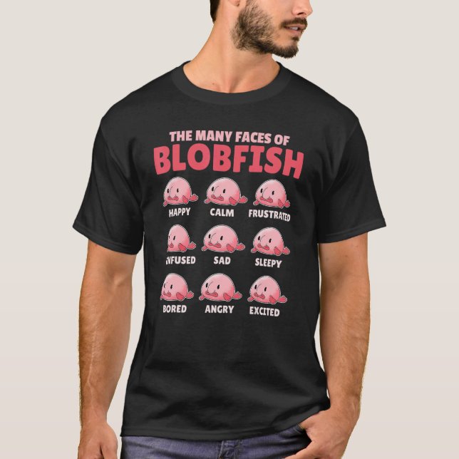 Blobfish Erklärung der vielen Gesichter des Hummel T-Shirt (Vorderseite)