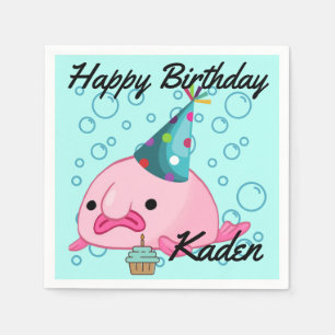 Blobfish Geburtstags-Party Serviette