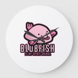 Blobfish Is My Spirit Animal Ugly Fish Animal Gift Große Wanduhr
