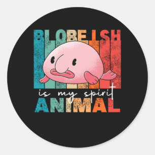 Blobfish ist mein Geist Tier - Funny Blobfish Runder Aufkleber