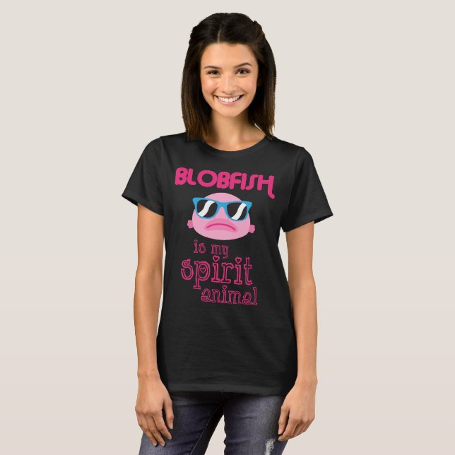 Blobfish T - Shirt Funny Blobfish Spirit Animal Gi (Vorne ganz)