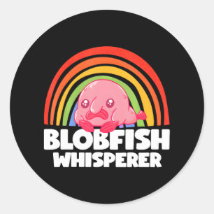 Blobfish Whisperer Blobby Niedlich Sea Animal Love Runder Aufkleber