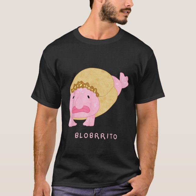 Blobritto Blobfish Burrito Wortspiel - Lustiger Fi T-Shirt (Vorderseite)