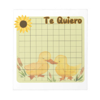 Bloc de nota con diseño tierno vintage de patos notizblock