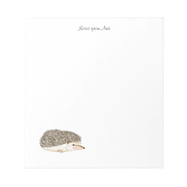 Bloc De Notas Igel Notizblock, Aquarellhedgeho Notizblock (Vorderseite)