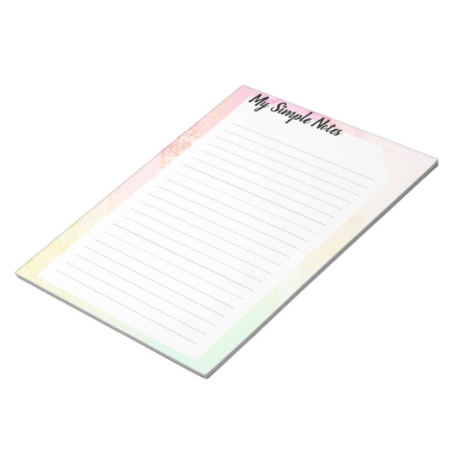 Bloc-note Aquarelle Pastel My Simples Notes Notizblock (angewinkelt)