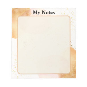 Bloc-Note Aquarelle Rose Beige Bloc-Note Meine Anm Notizblock