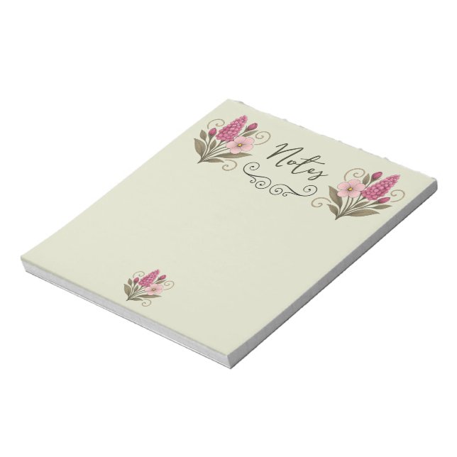 Bloc-notes Delicate Flower Notepad Notizblock (Rotiert)