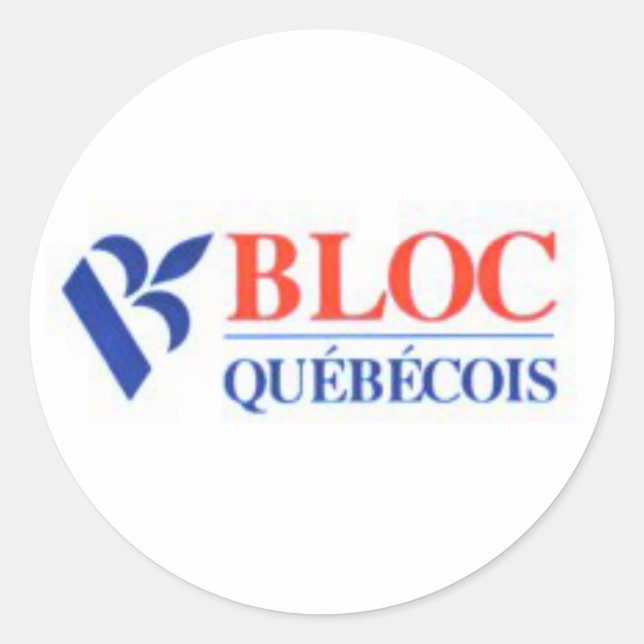 Bloc Québécois-Logo Runder Aufkleber (Vorderseite)